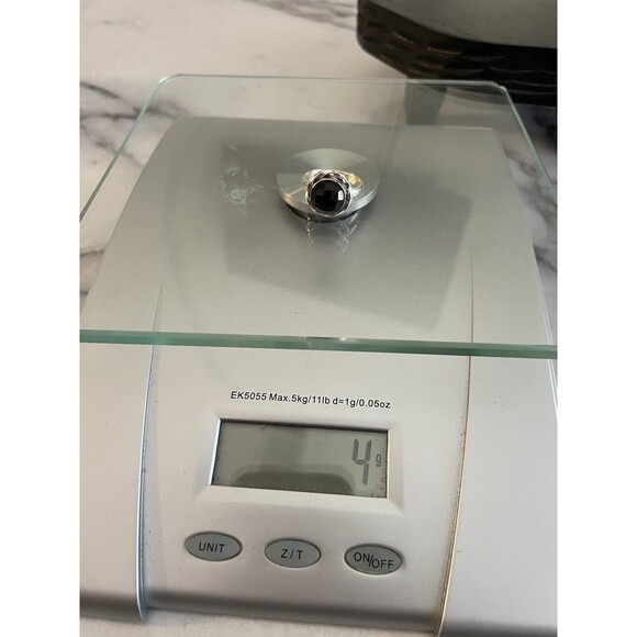 Black Onyx Ring Gemstone 925 Stamped Solid Sterling Silver Jewelry Size 7 - Picture 6 of 6